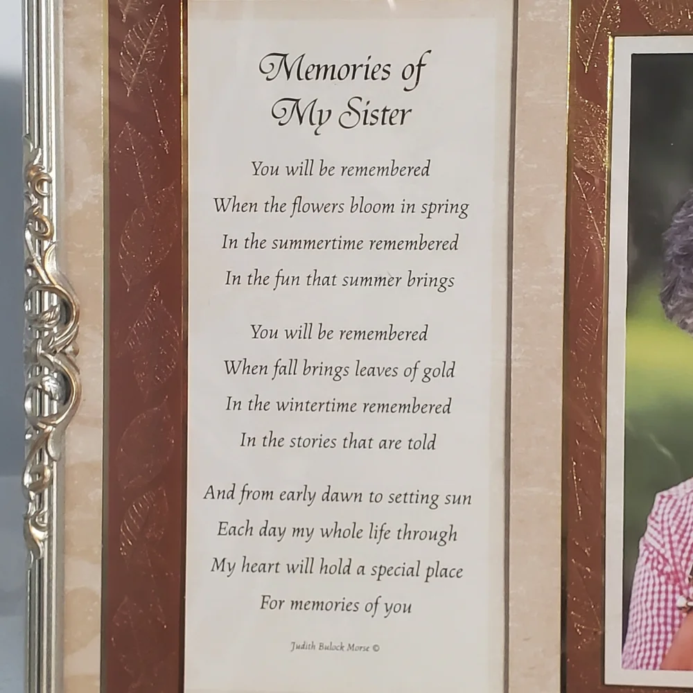In Loving Memory Sentiment Memorial Picture Frame.